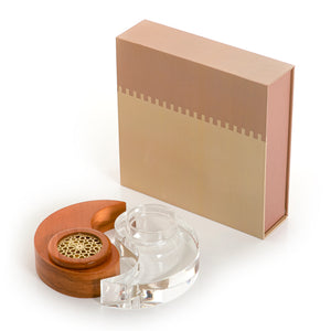 beige yin and yang incense burner with bowl