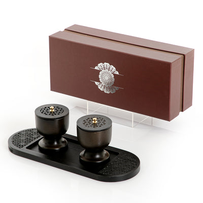 Wooden Mabkhar Set - Black