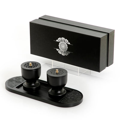 Wooden Mabkhar Set - Black
