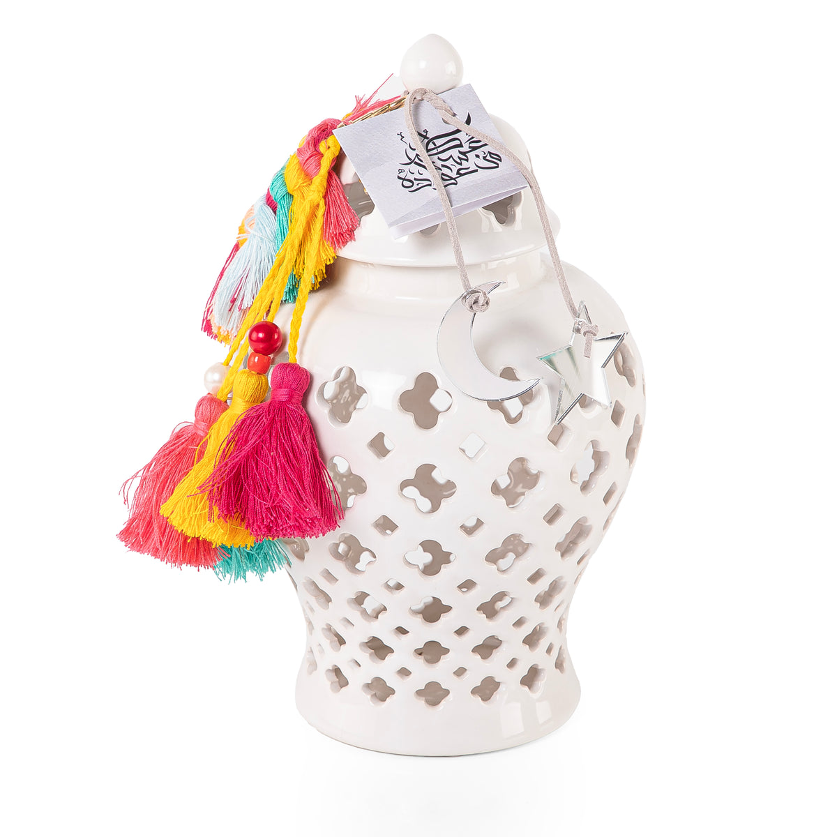 White decorated Gergean jar