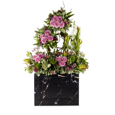 Graduation Congratulations Pinkish Flower Stand
