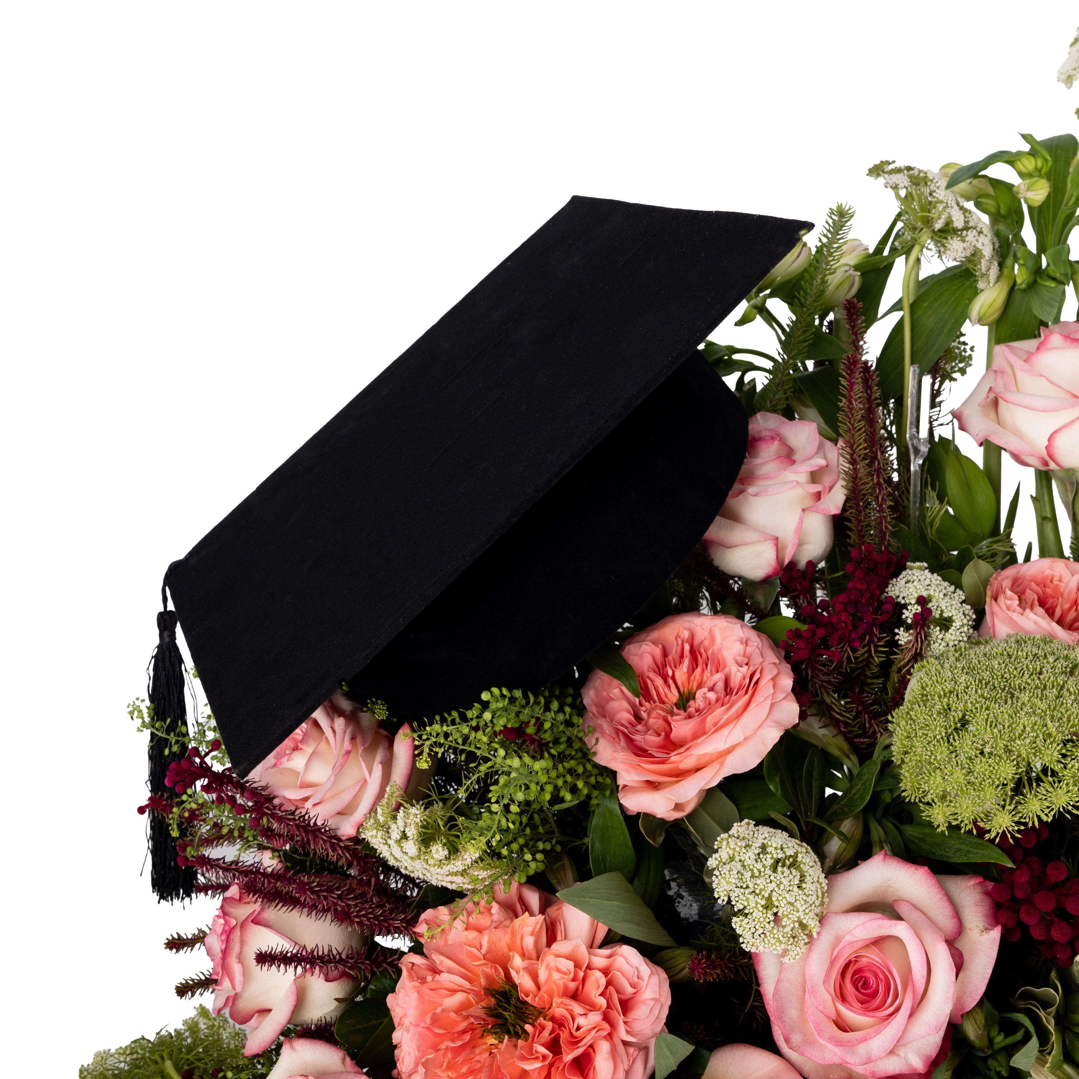 Graduation Floral Stand with Graduation Cap