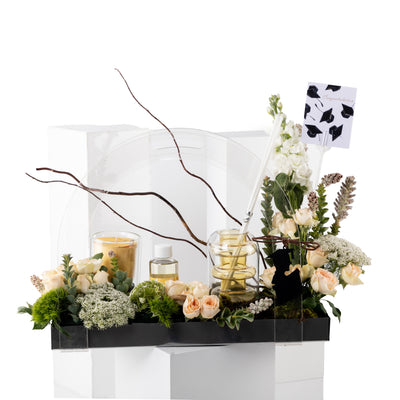 Floral Graduation Box with Diffuser & Candle