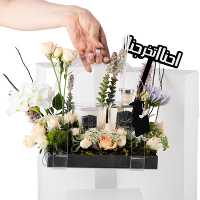 Floral Graduation Box with Diffuser & Candle