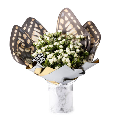 Butterfly-Inspired Graduation Floral Stand