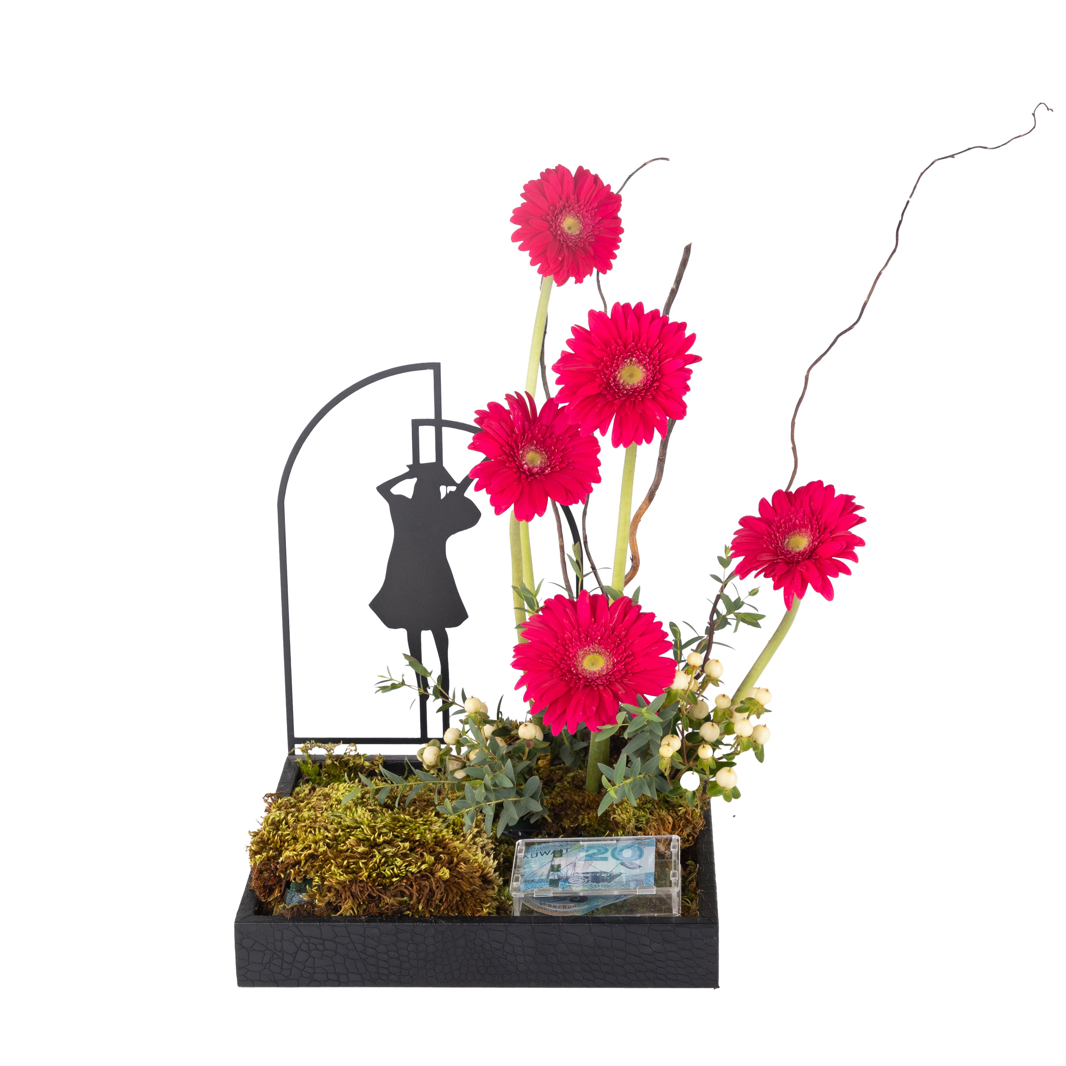 "She Did It!" Graduation Floral Gift Tray with Mabkhar