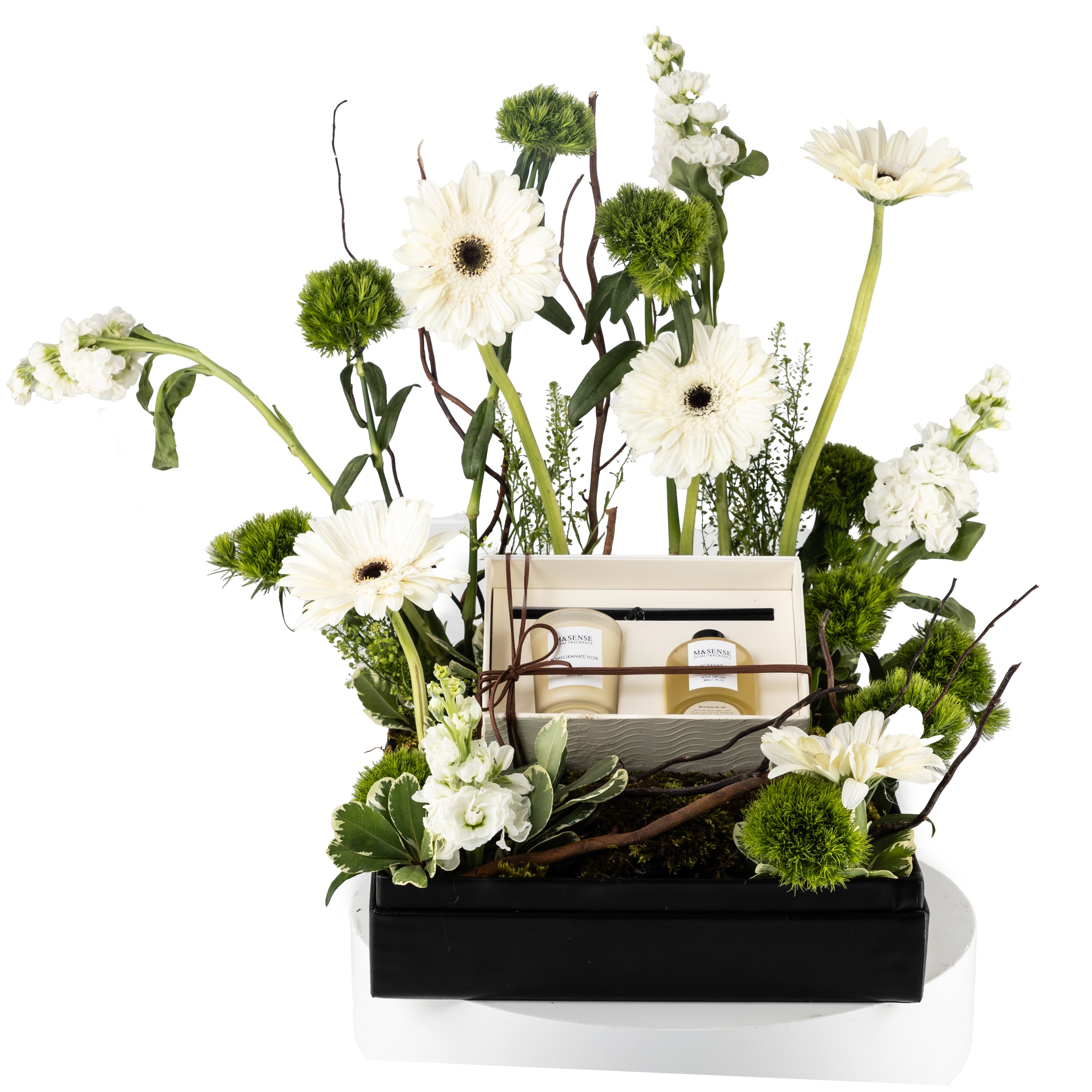 Floral Elegant Gift Box with Candle & Diffuser