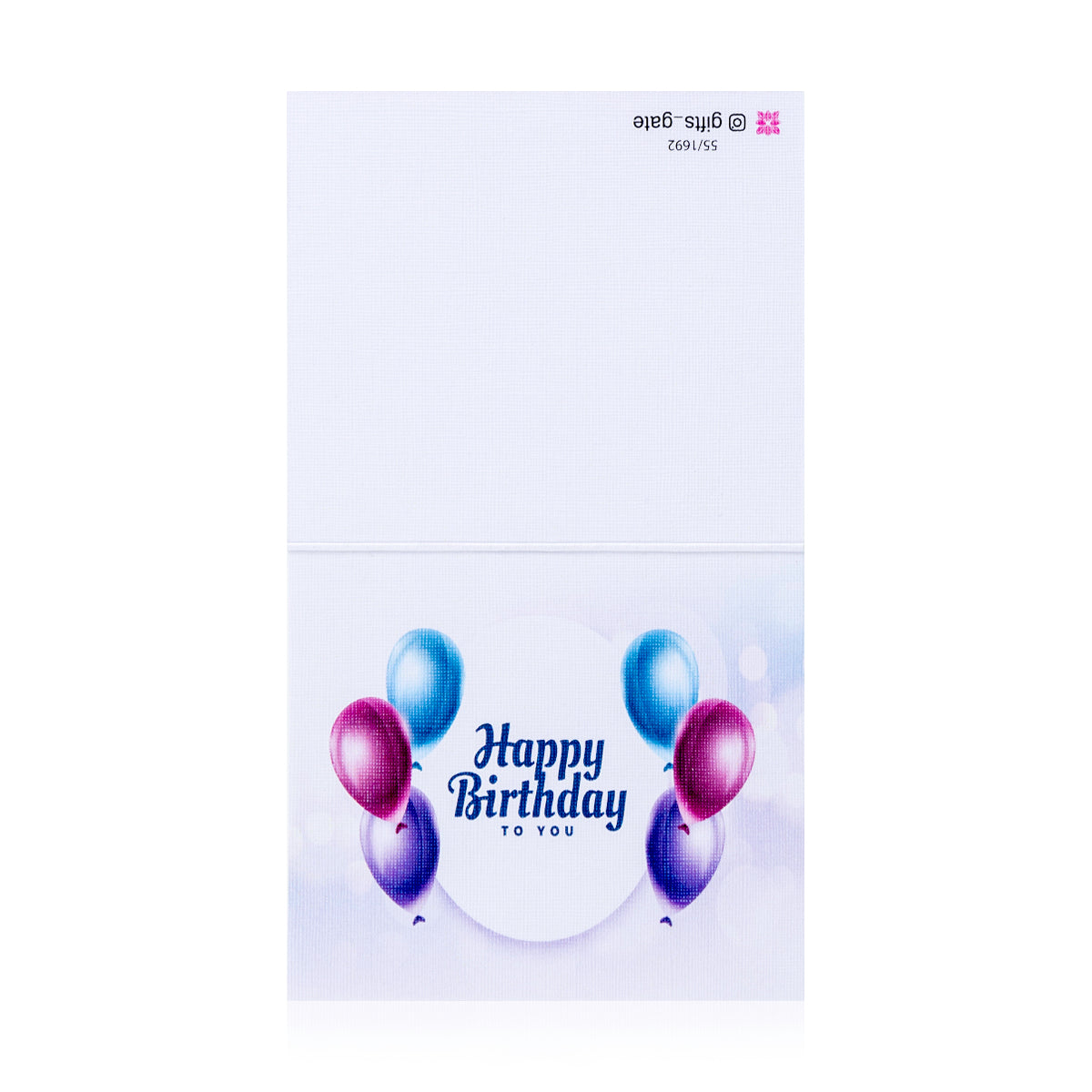 white greeting card with Happy Birthday sentence