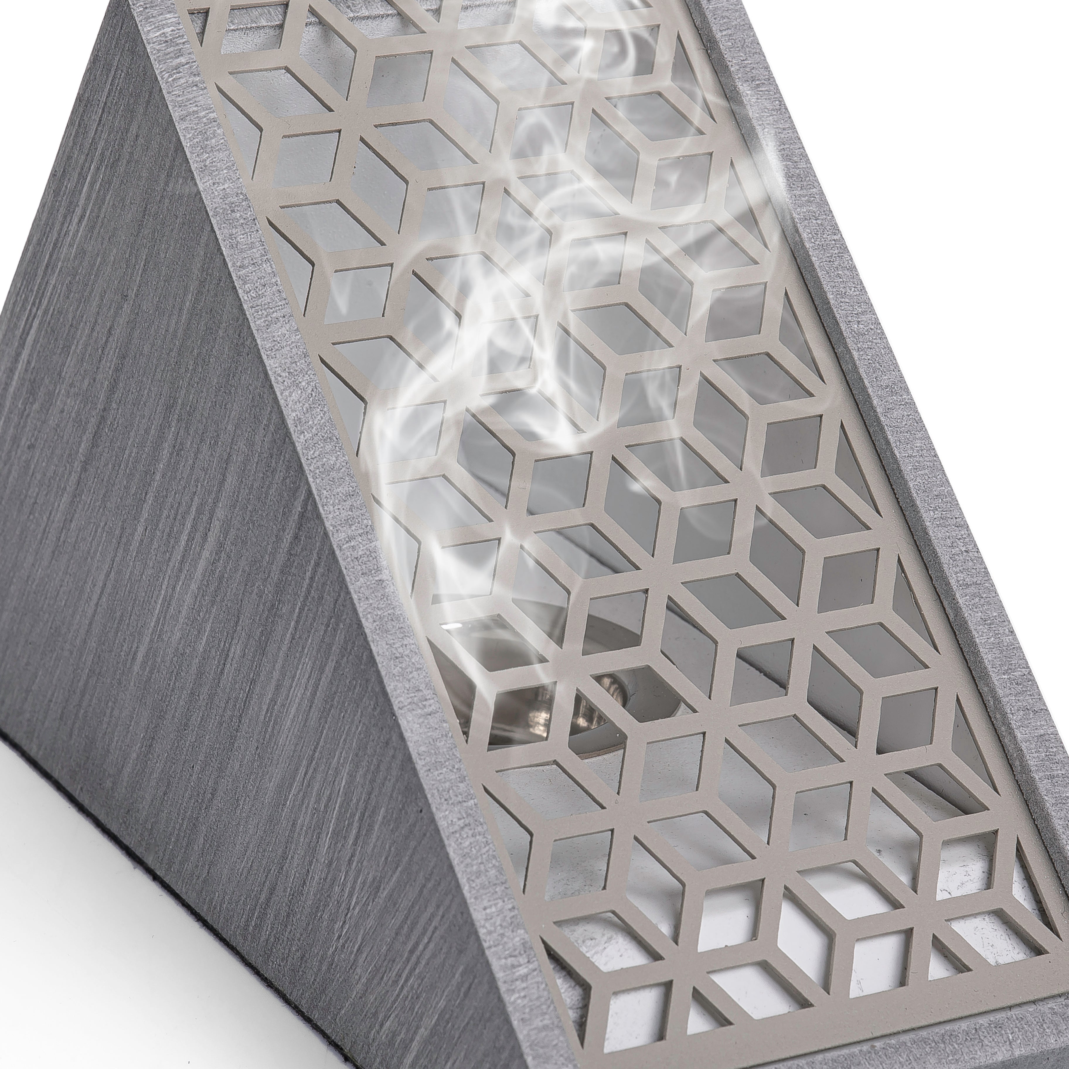 grey wooden incense burner 