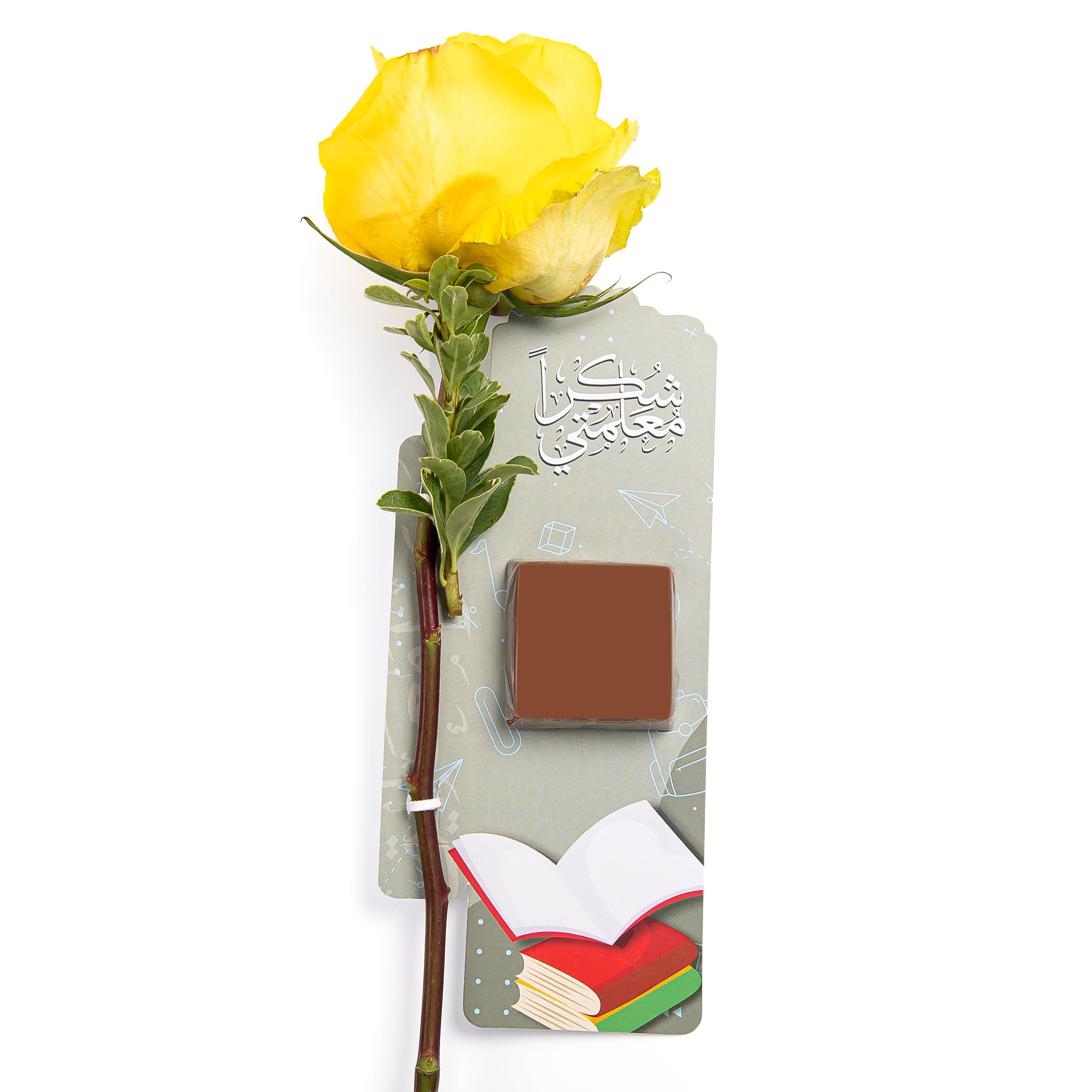 yellow rose flower with chocolate 