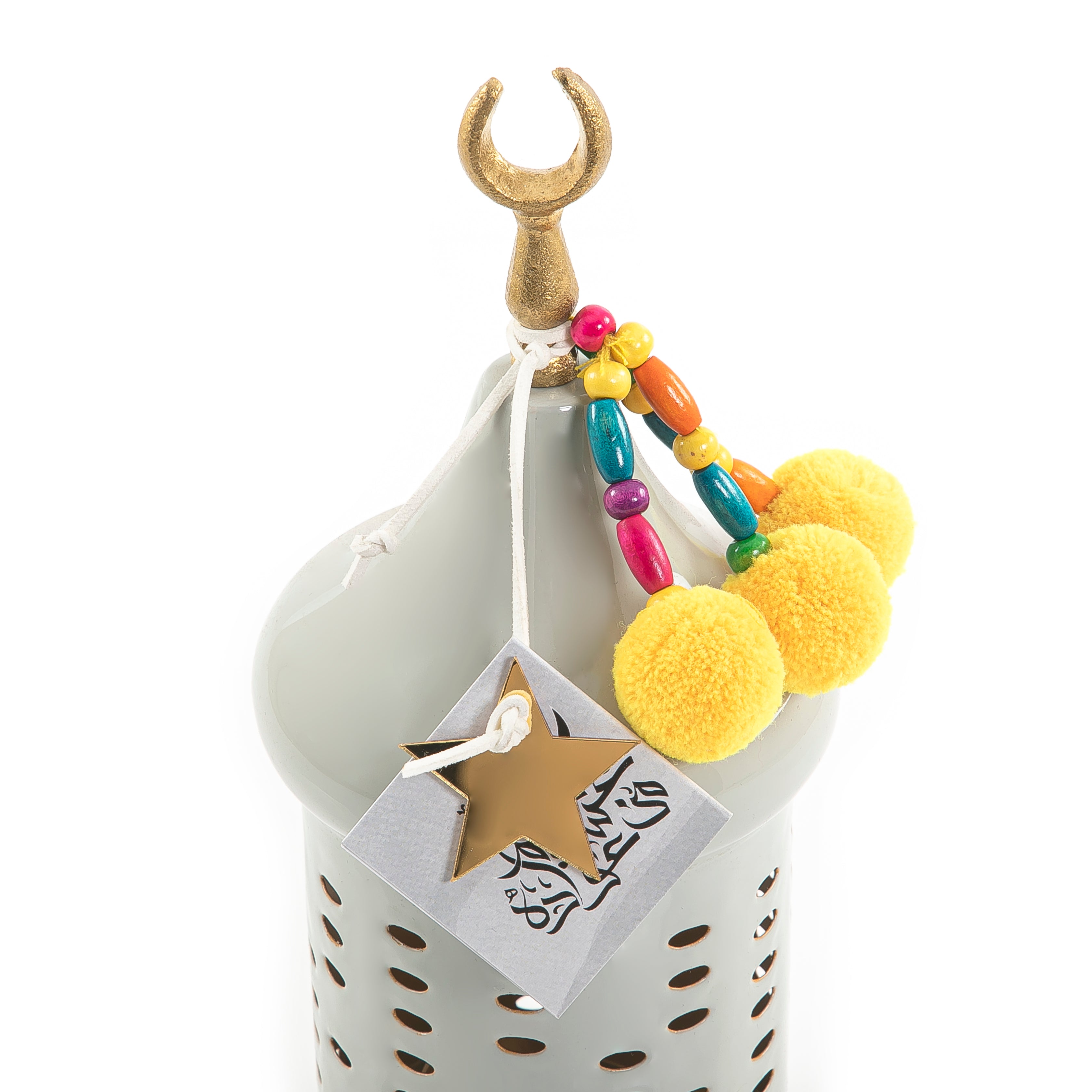 Decorated silver metal box with a customized name label 