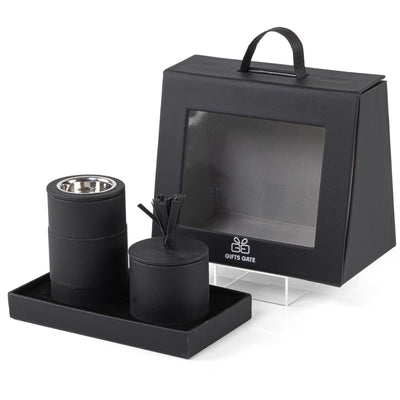 Black bag contains incense burner and bakhor box