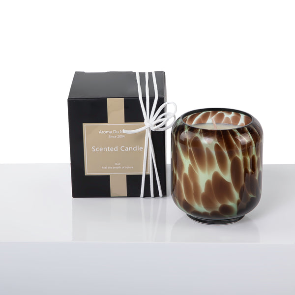 شمعة معطرة مصنوعة من الزجاج - مقاس 8 * 8 * 9 سم