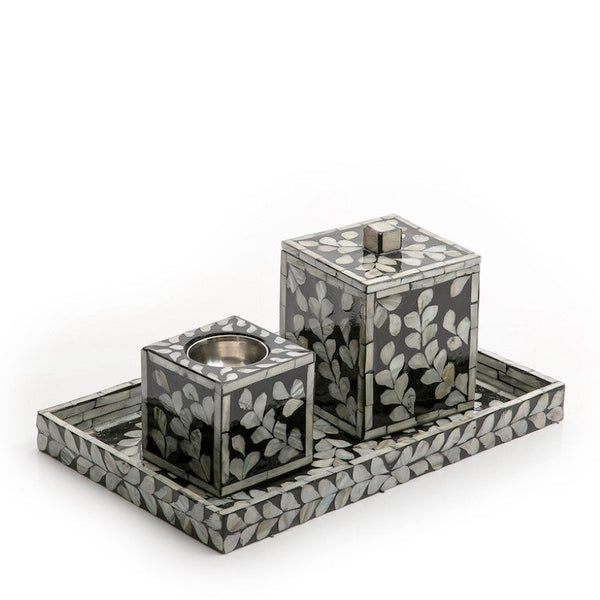 Grey Vitnami Mop Mabkhar Set (Tray, Mabkhar And Box)