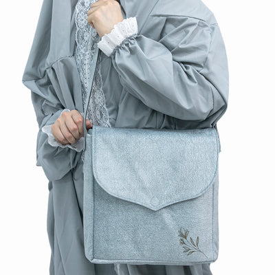 Pray to Allah Set (prayer mat with a bag ) – Grey