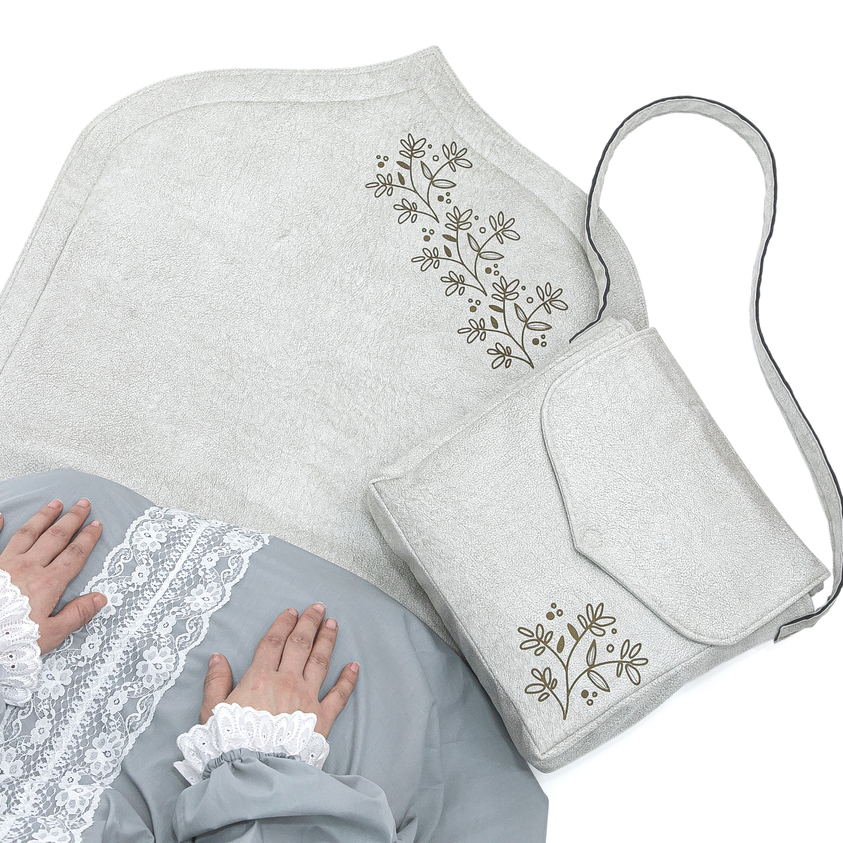 طقم فَصَلِّ لِرَبِّك( سجادة صلاة و جنطة )-بيج