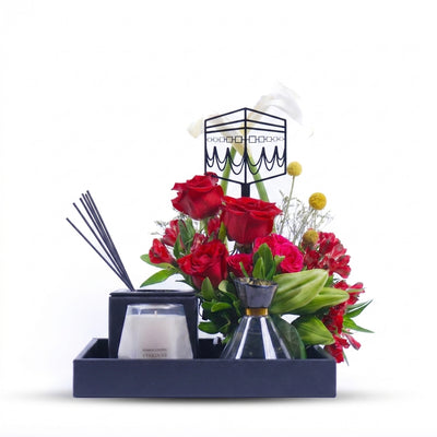 Luxury Hajj Mabroor Gift Set with Red Roses