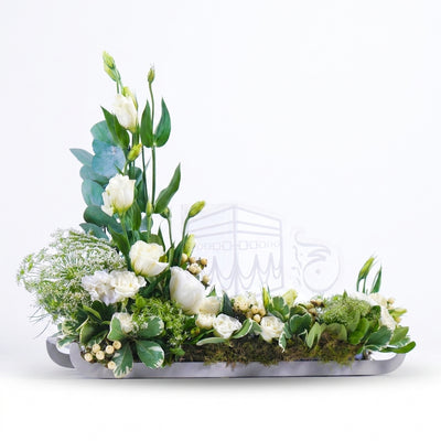 Hajj Mabroor Acrylic Décor Stand with Wooden Base