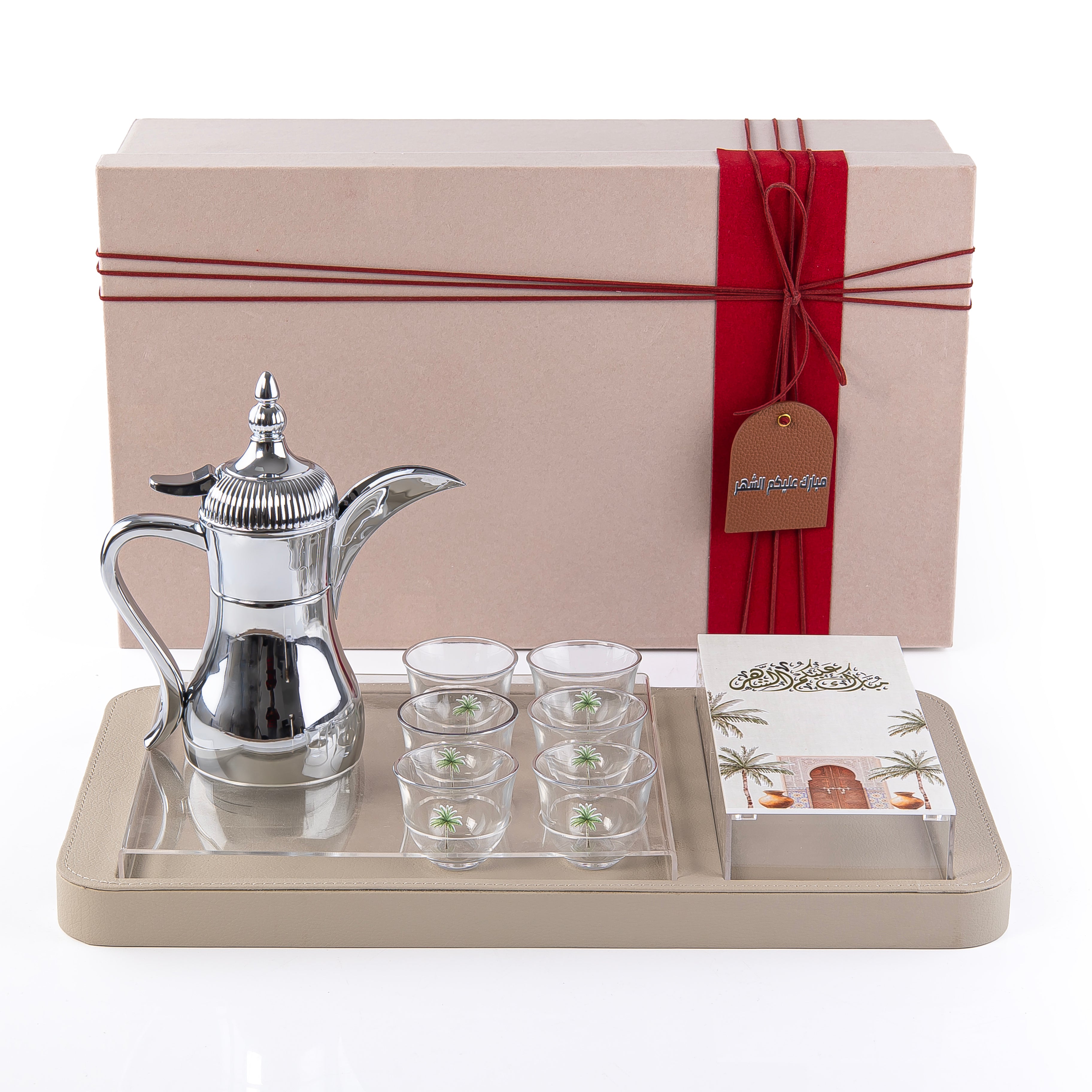 طقم ضيافة السّاس - فضي