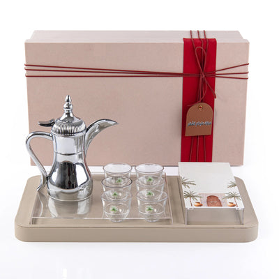 طقم ضيافة السّاس - فضي