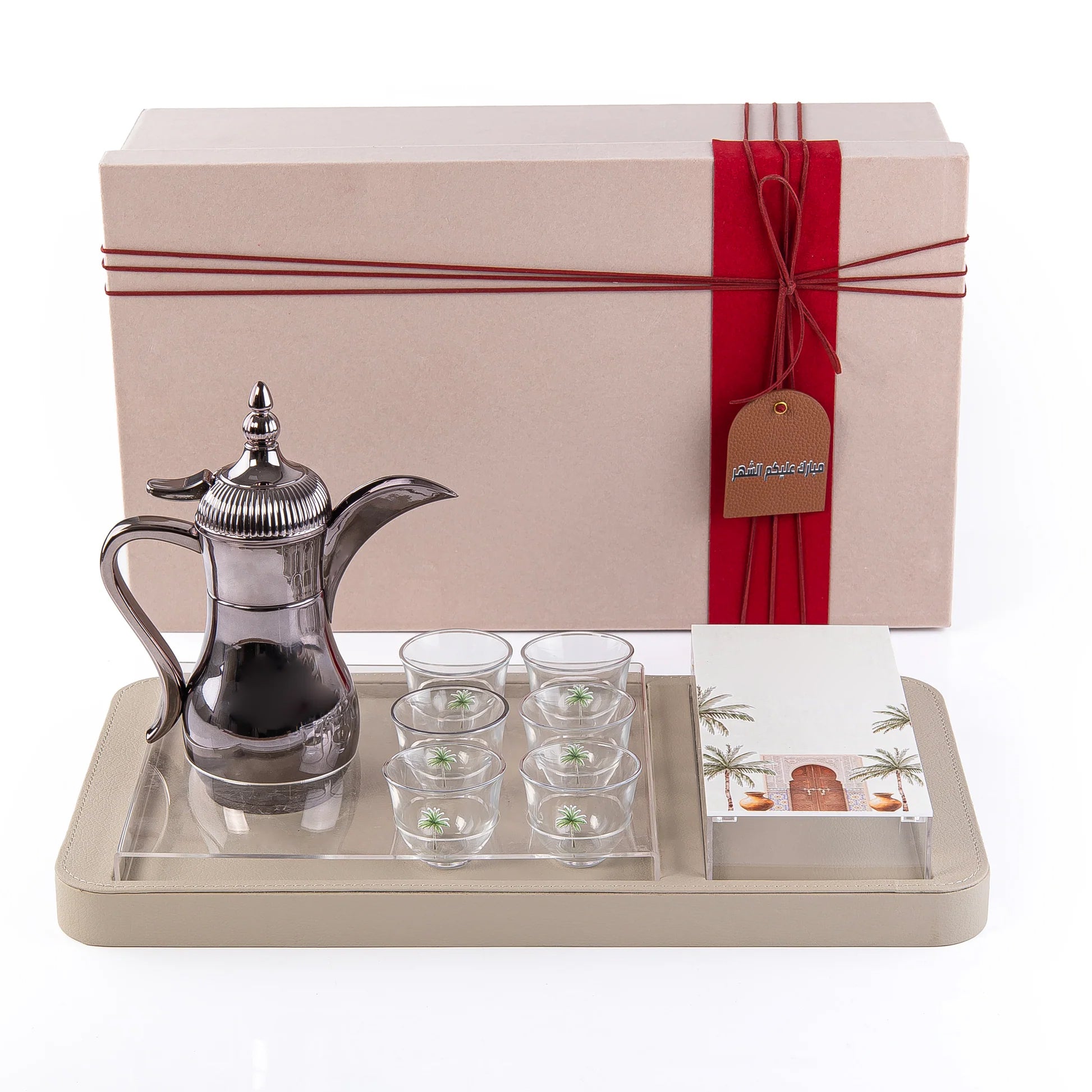 طقم ضيافة السّاس - رمادي 