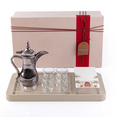 طقم ضيافة السّاس - رمادي 