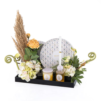 Diffuser set with artificial flowers
