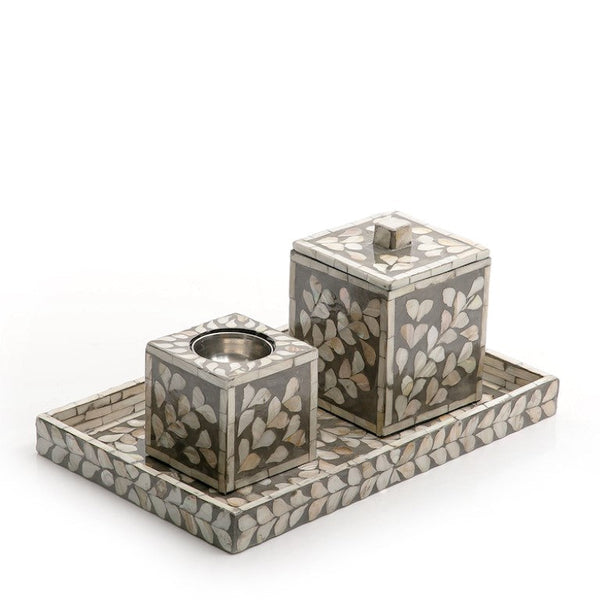 Brown Vitnami Mop Mabkhar Set (Tray, Mabkhar And Box)