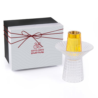 Glass Mabkhar with Gift Box - Yellow